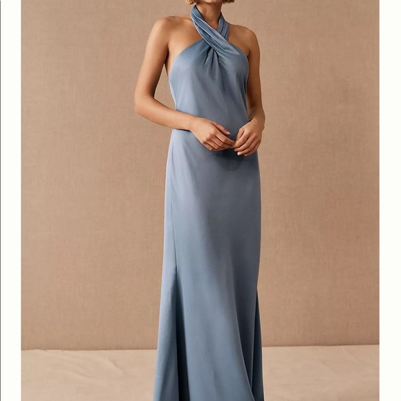 BHLDN Dresses & Skirts - Satin blue dress